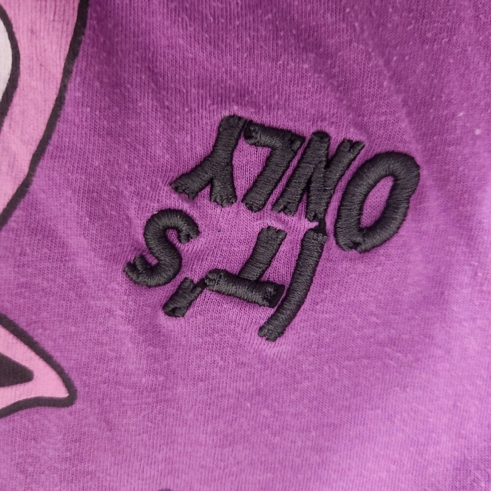 Rolling Stones Purple Graphic T-Shirt S Time & Tru Rock & Roll Embroidered Cotto - Picture 6 of 10